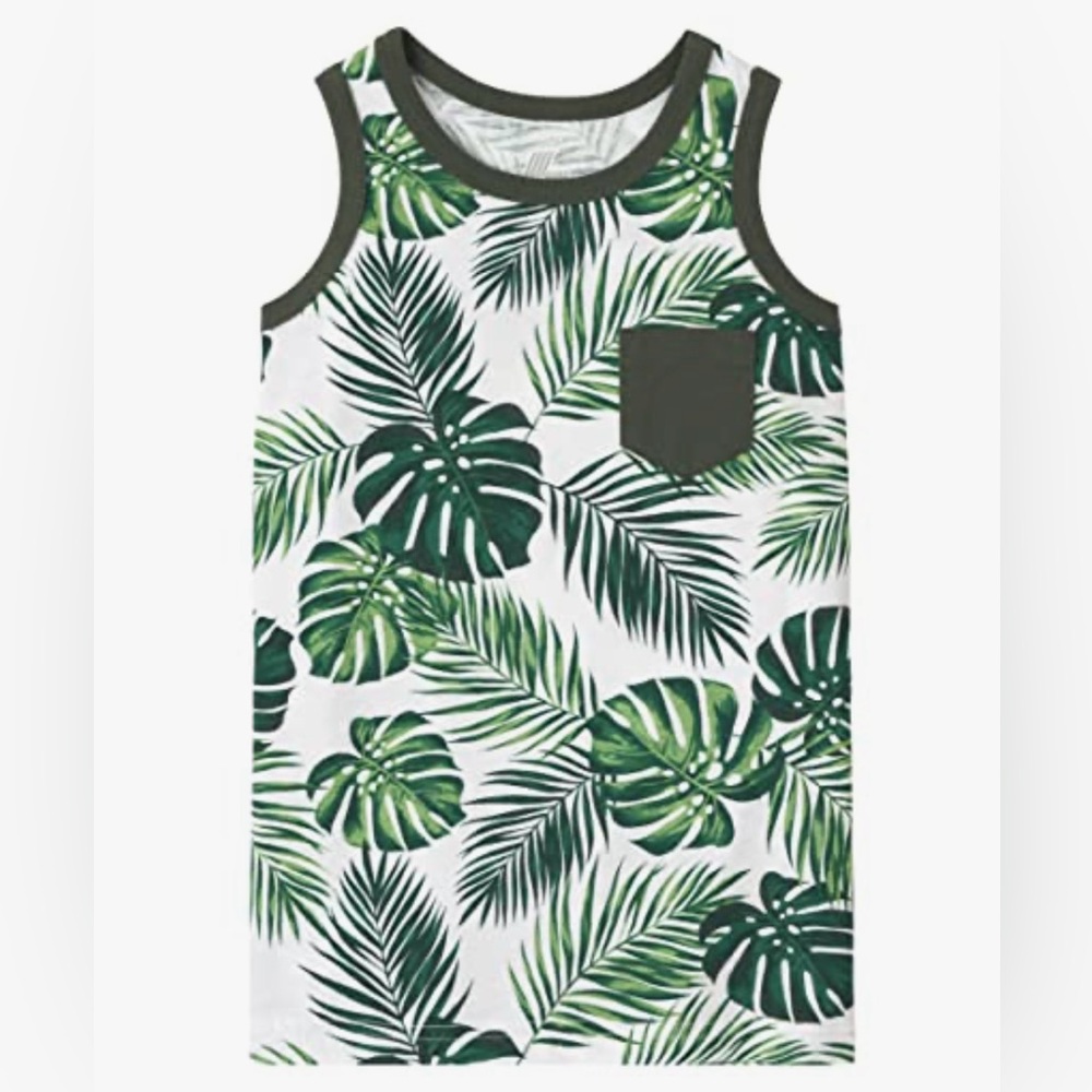 The Children’s Place Sport Green Leaf Tank Top